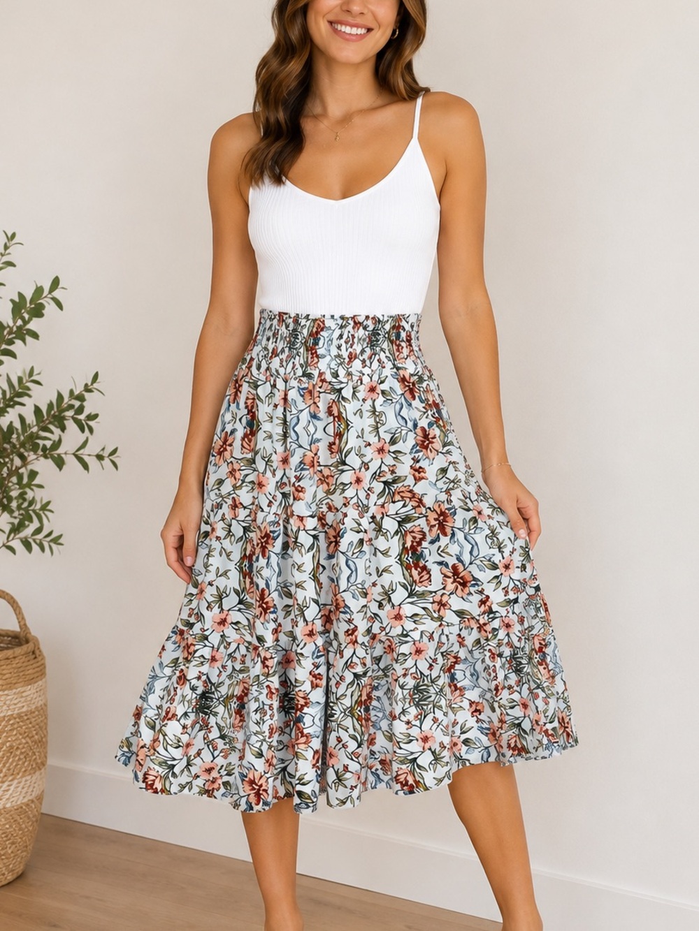 Australian SZ 12 Floral Print Maxi Skirt